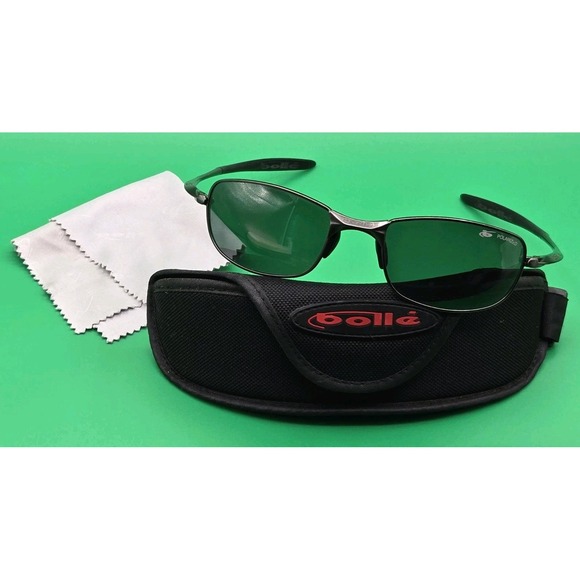 BOLLE THUNDERSTRUCK 3919273 126 GRAY METAL Frames WRAP Sunglasses/w Case